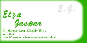 elza gaspar business card